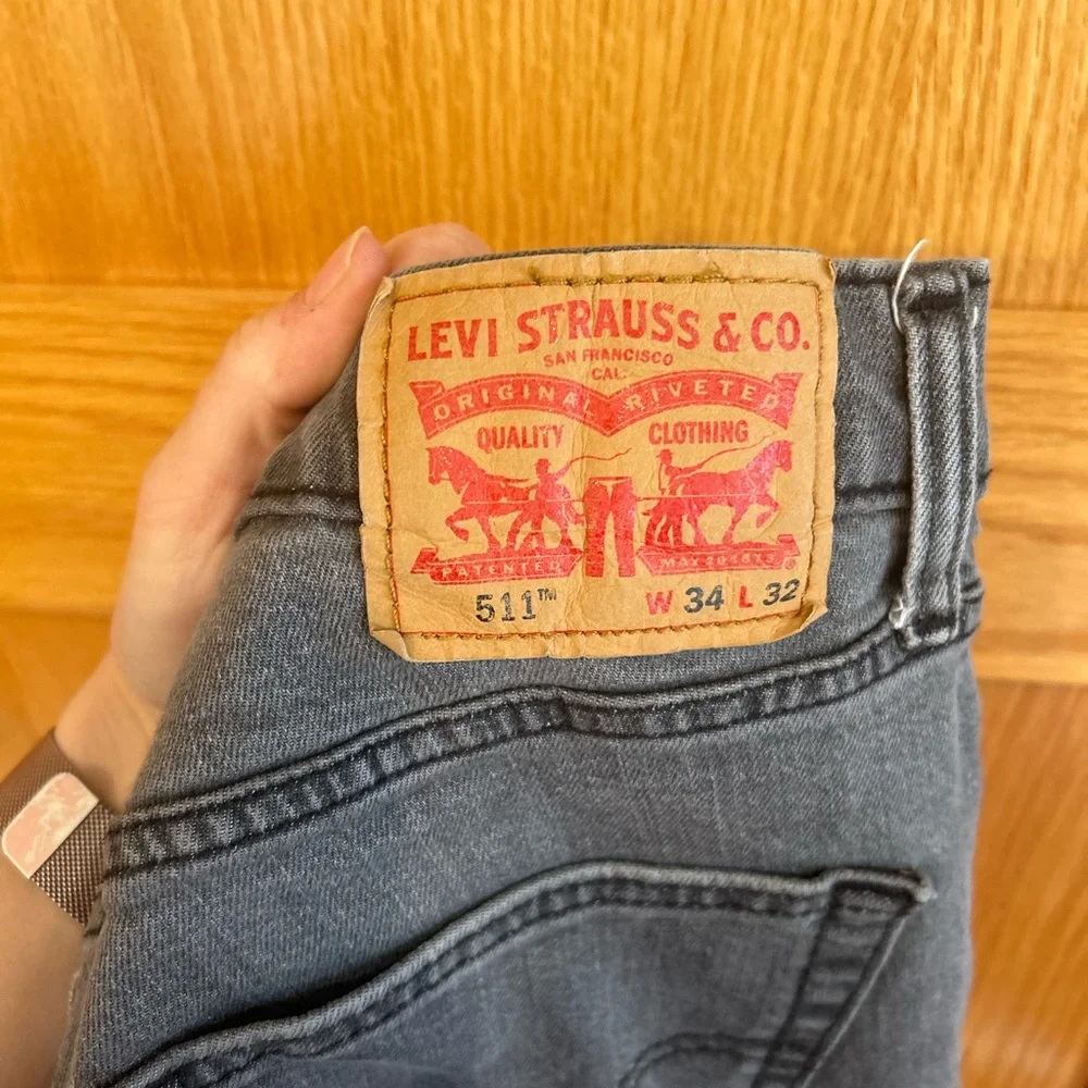 Men’s Levi Gray Wash Denim 511‎ Jeans 34/32